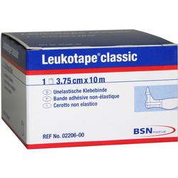 Eine Schachtel mit unelastischem Klebeband namens "Leukotape classic".