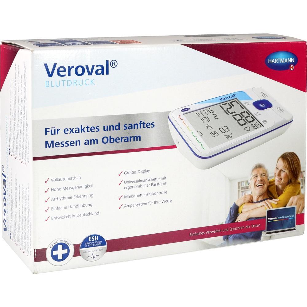 Veroval-Blutdruckmessgerät-Box mit Bild eines fröhlichen Paares.