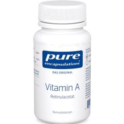 Eine weiße Flasche mit Vitamin A Kapseln von "pure encapsulations".
